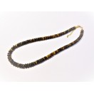 Tigers Eye Rondell Shaped Beads - Necklace